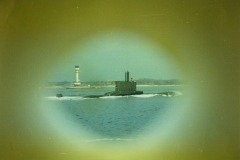 Uboot durch Fernglas